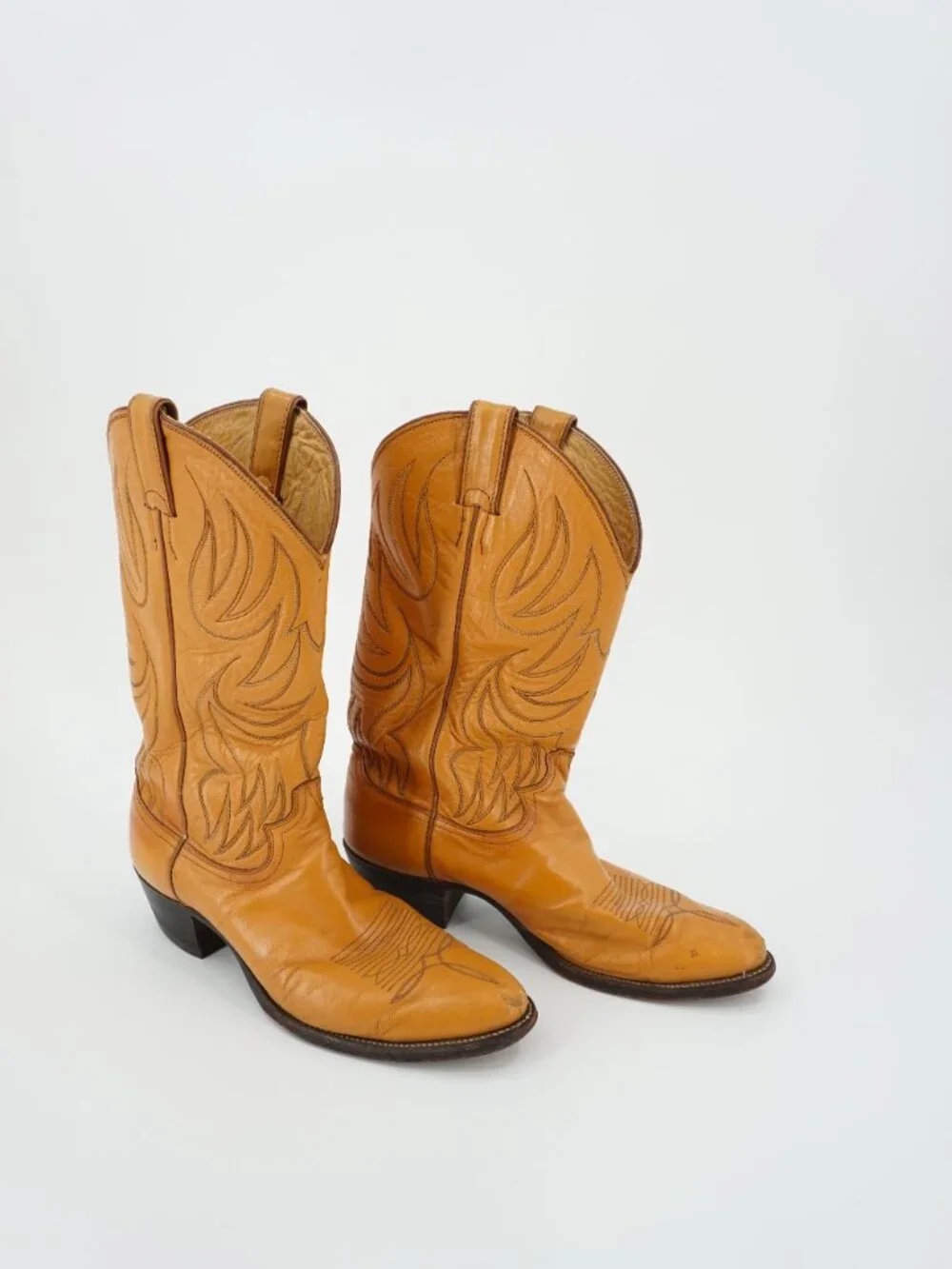 Share Justin Western Boots Brown Leather Style # T778 Men's Size 9D